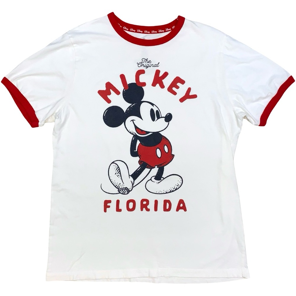 Disney Mickey Mouse Florida Crew Neck Tee T Shirt Large Soft